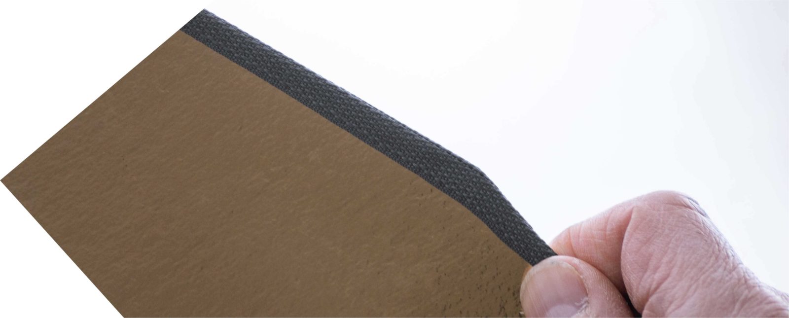 Flexibler Kantenschutz aus Textil selbstklebend mausgrau B = 15 mm